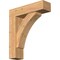 Ekena Millwork Thorton Block Smooth Bracket w/ Offset Brace, Western Red Cedar, 7 1/2"W x 28"D x 32"H BKT0806X28X32THR05SWR - alternate 1